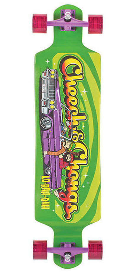 Flip Cheech and Chong Lo-Rah-Duh Drop Down Cruzer Complete Skateboard - 10 x 40 - Green