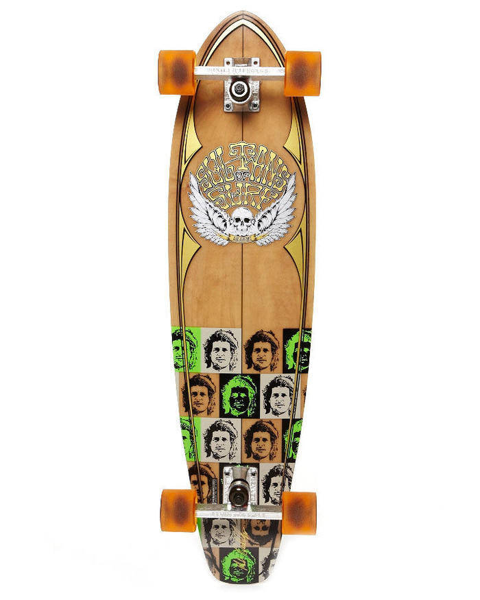 Globe Sultans of Surf Occy Complete Skateboard - 9 x 36 - Natural/Clear Amber