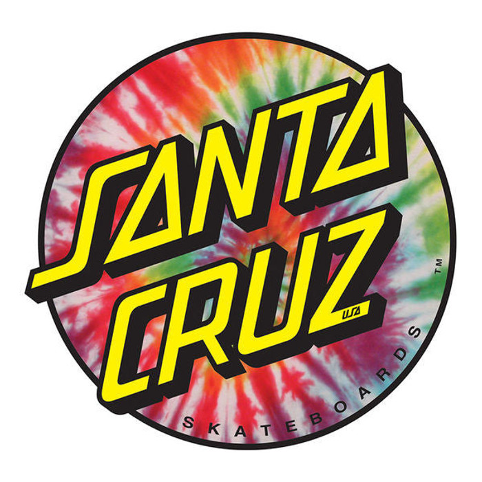 Santa Cruz Tie Dye Dot Sticker - 3in - Tie Dye