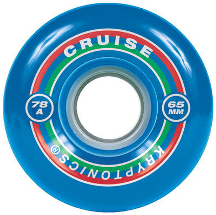 Kryptonics Cruise Skateboard Wheels 65mm 78a - Blue (Set of 4)