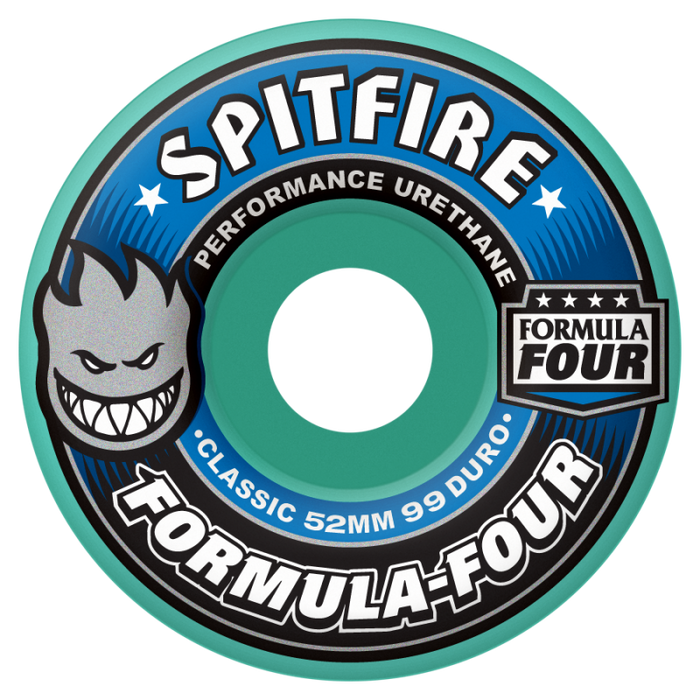 Spitfire Formula Four Classic Skateboard Wheels 52mm 99a - Mint (Set of 4)