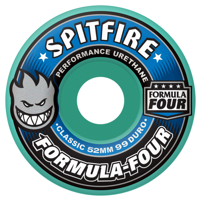 Spitfire Formula Four Classic Skateboard Wheels 54mm 99a - Mint (Set of 4)