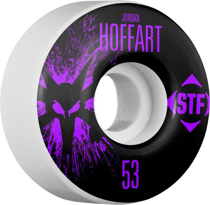 Bones STF V2 Pro Hoffart Team Splat Skateboard Wheels 53mm 83b - White (Set of 4)