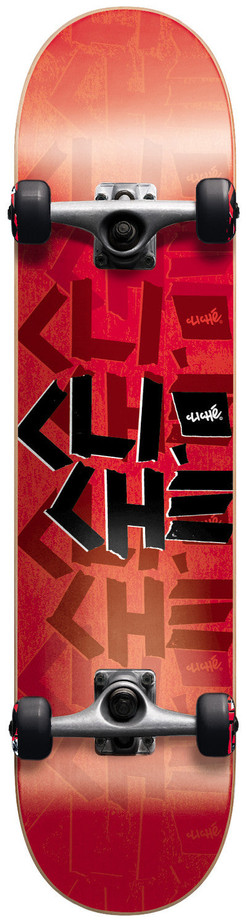 Cliche Scotch Tape Complete Skateboard - 7.9 - Red/Black