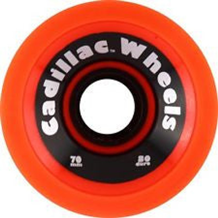 Cadillac Cruzer Skateboard Wheels 70mm - Neon Orange (Set of 4)