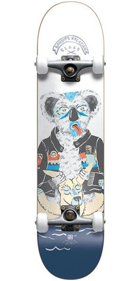 Globe Pool Party Koala Complete Skateboard - 7.75 x 31.5 - White/Blue