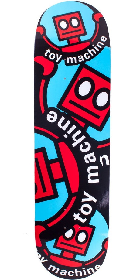 Toy Machine Robot Skateboard Deck 8.75 - Red/Blue