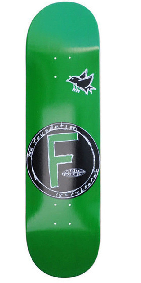 Foundation Bird PP Skateboard Deck 8.5 - Green