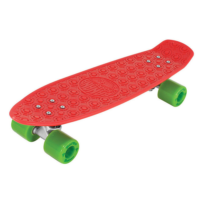 Gold Cup Banana Board Cruzer Complete Skateboard - 6 x 23.25 - Red/Green