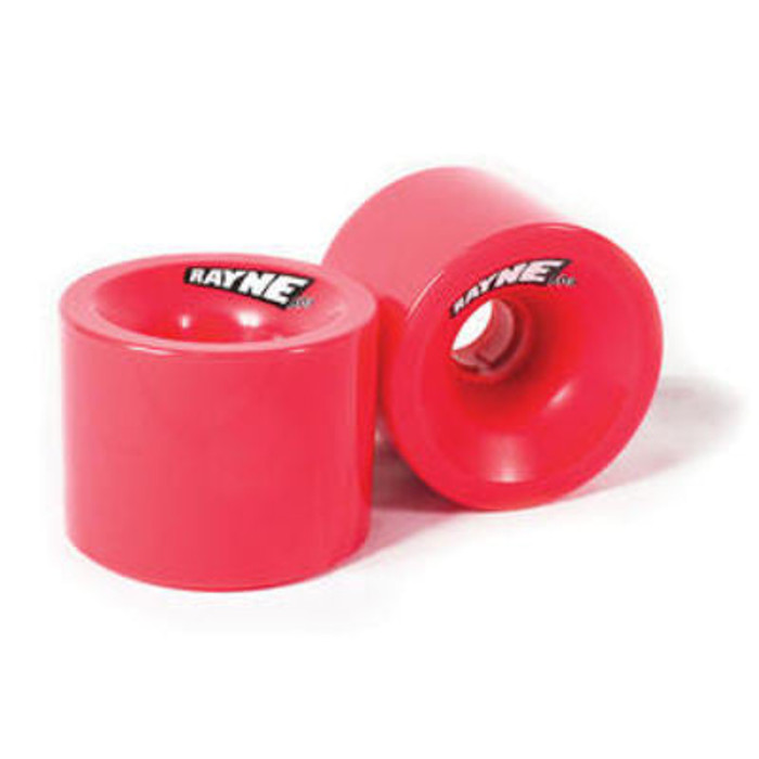 Rayne Greed Series Skateboard Wheels 66mm 80a - Red/Red Core (Set of 4)