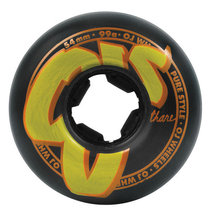 OJ Logo Family Skateboard Wheels 54mm 99a - Black (Set of 4)