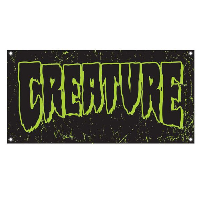 Creature Logo Banner - 48in - Black/Green