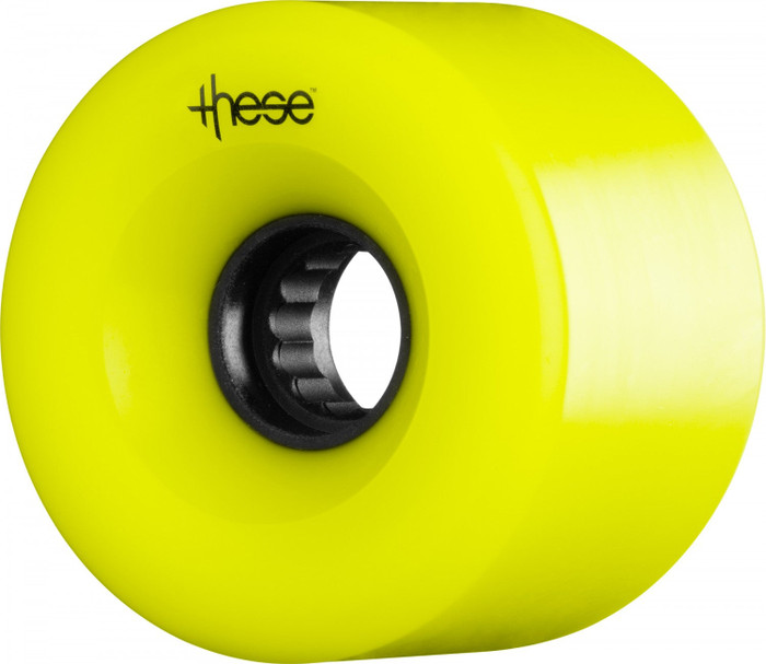 These ATF Centerset 327 Skateboard Wheels 69mm 80a - Yellow (Set of 4)