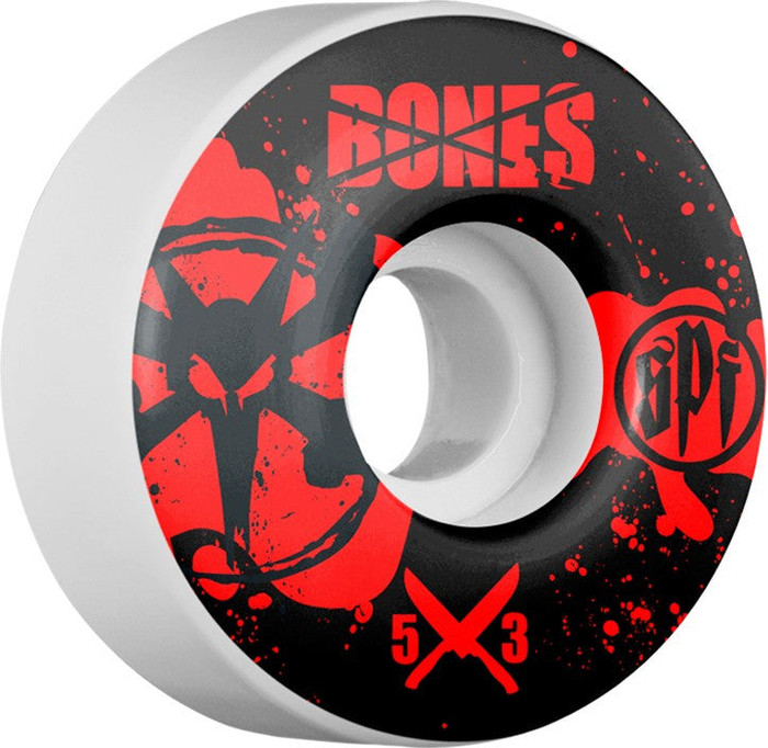 Bones SPF V1 Crime Scene Skateboard Wheels 53mm - White (Set of 4)