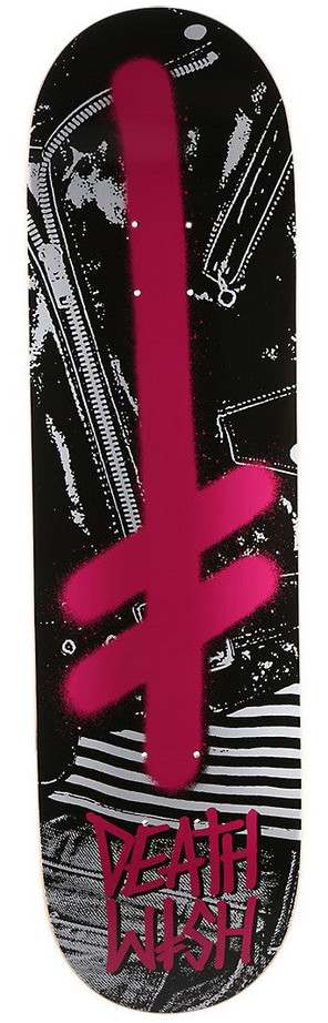 Deathwish Gang Logo Punks Skateboard Deck 8.47 - Pink/Black