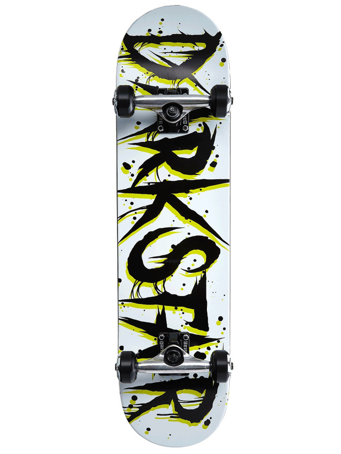 Darkstar Wrecked FP Complete Skateboard - 7.8 - Black/White