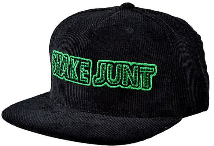 Shake Junt Stretch Logo Men's Snapback Hat - Black/Green