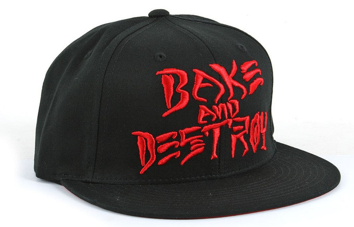 Baker Bake And Destroy Men's Snapback Hat - Black/Red