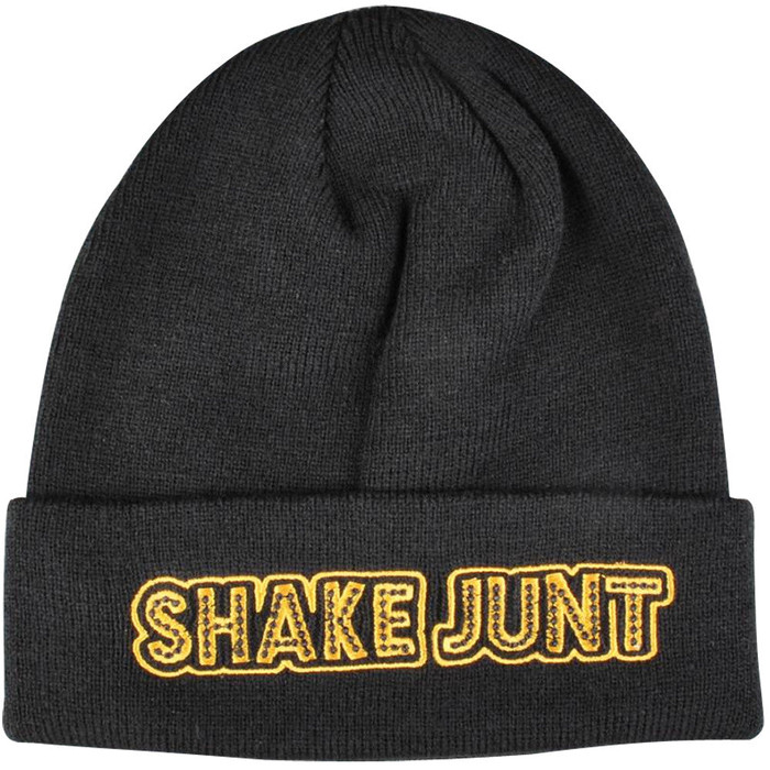 Shake Junt Stretch Logo Men's Beanie - Black/Yellow