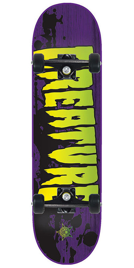 Creature Stained Complete Skateboard - 8 x 31.6 - Purple/Green