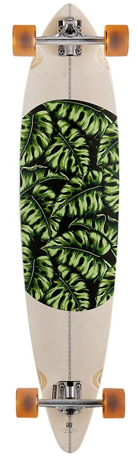 Globe Monstera Pintail Complete Skateboard - 9.75 x 44 - Natural/Monstera