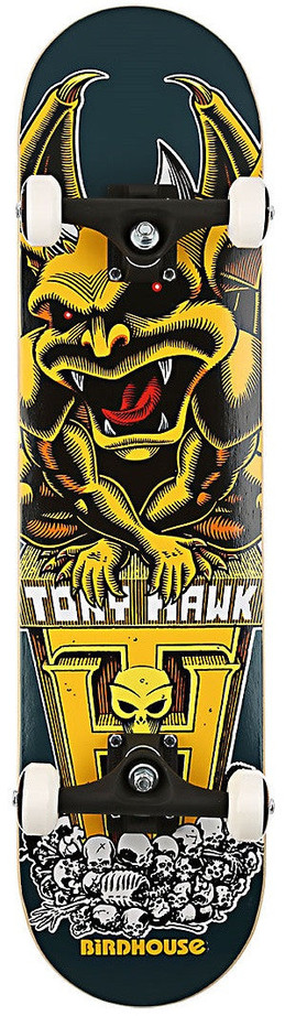 Birdhouse Hawk Gargoyle Complete Skateboard - 7.5 - Navy/Yellow