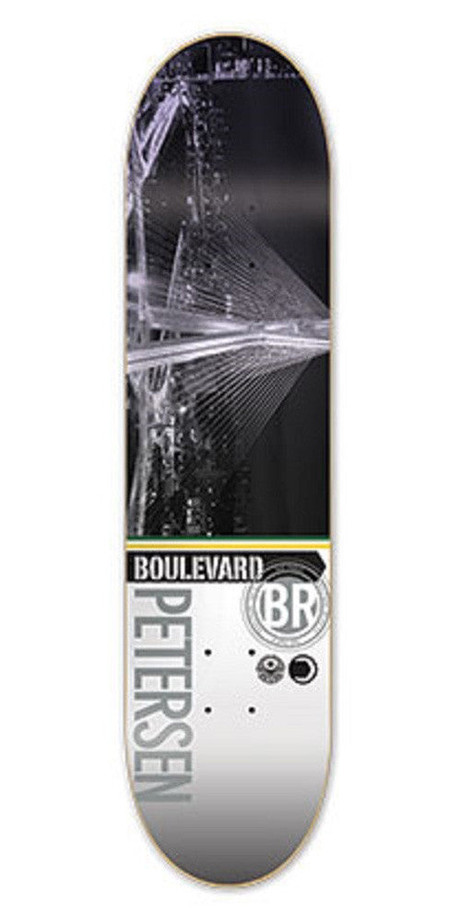 BLVD Petersen Cityscape Skateboard Deck 8.1 - Grey/Multi