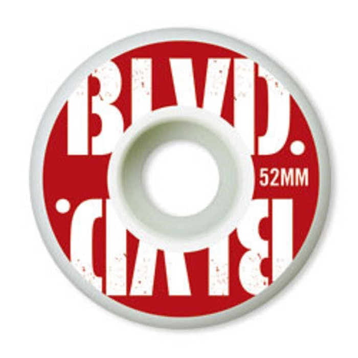 BLVD Stacked Skateboard Wheels 52mm - White (Set of 4)