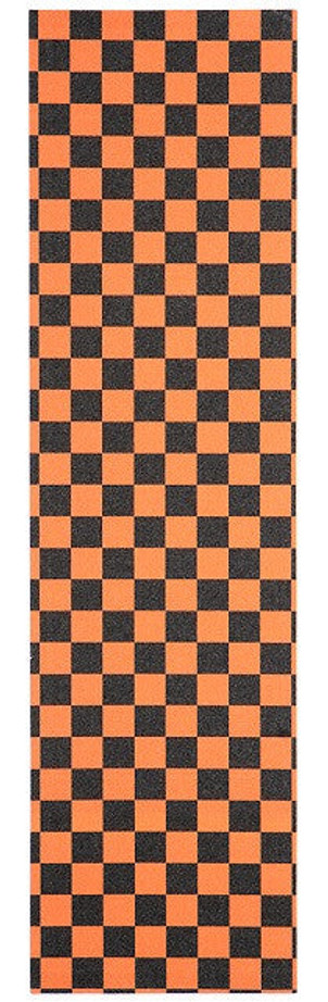FKD Grip Checkers - Black/Orange - Skateboard Griptape (1 Sheet)