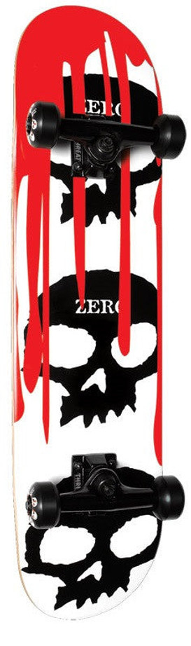 Zero 3 Skull Blood White - White/Black - 7.75in - Complete Skateboard