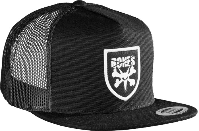 Bones Trucker Shield Snapback - Canvas - Black - Men's Hat