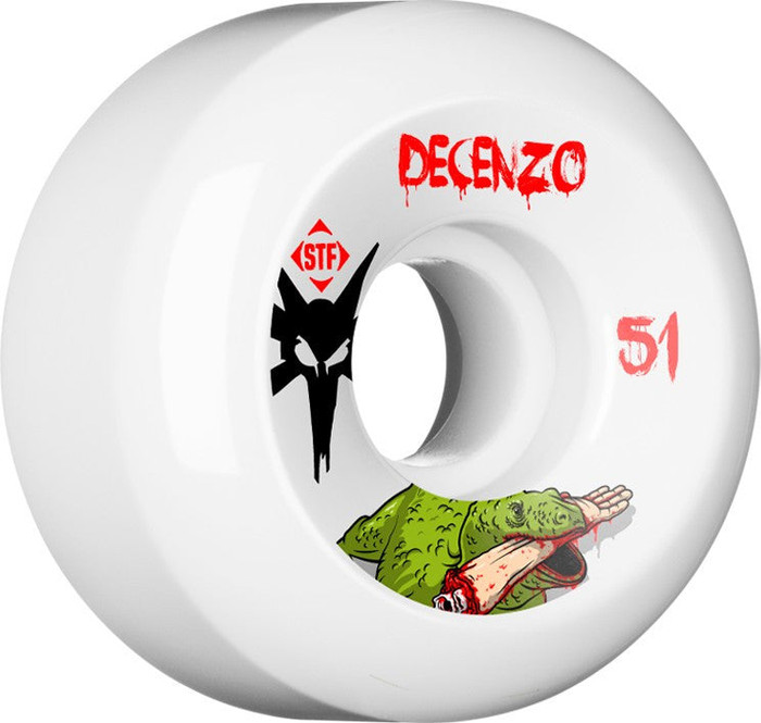 Bones STF V5 Decenzo Dragon - White - 51mm 83b - Skateboard Wheels (Set of 4)