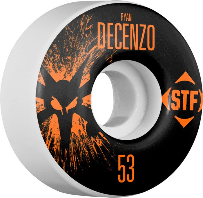 Bones STF V2 Decenzo Splat - White - 53mm 83b - Skateboard Wheels (Set of 4)