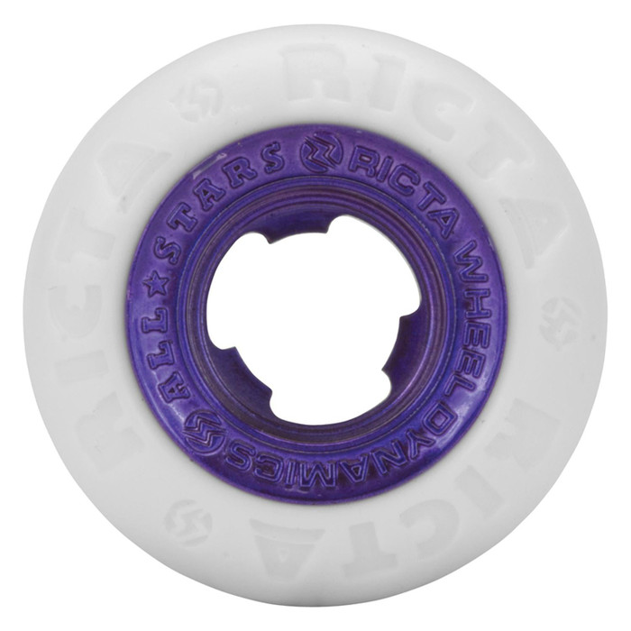 Ricta Nyjah Huston Chrome Core - White/Purple - 50mm 81b - Skateboard Wheels (Set of 4)