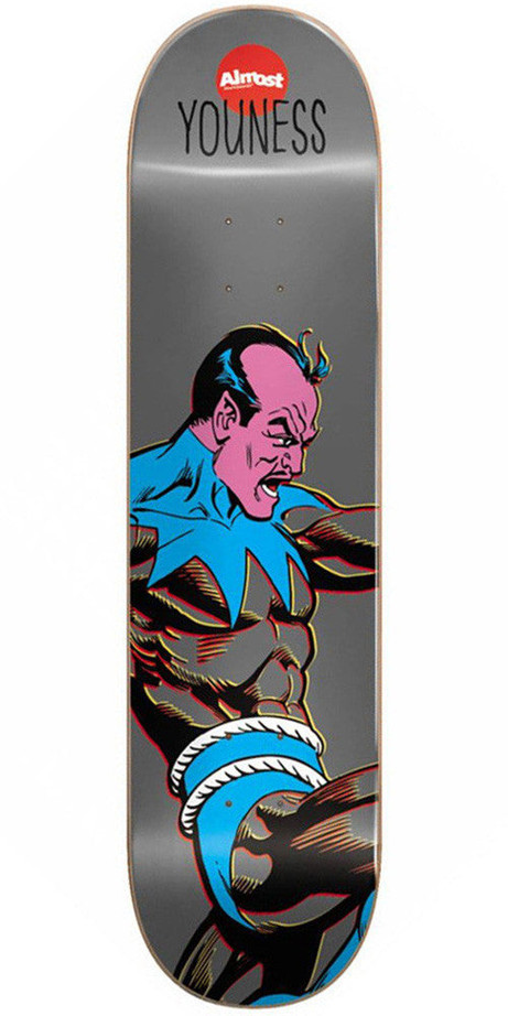 Almost Youness Amrani Sinestro R7 Skateboard Deck - Grey - 8.0