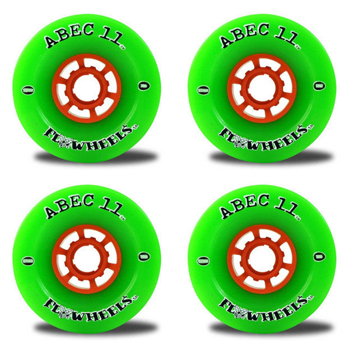 Abec 11 Flywheels - Green - 97mm 81a - Skateboard Wheels (Set of 4)