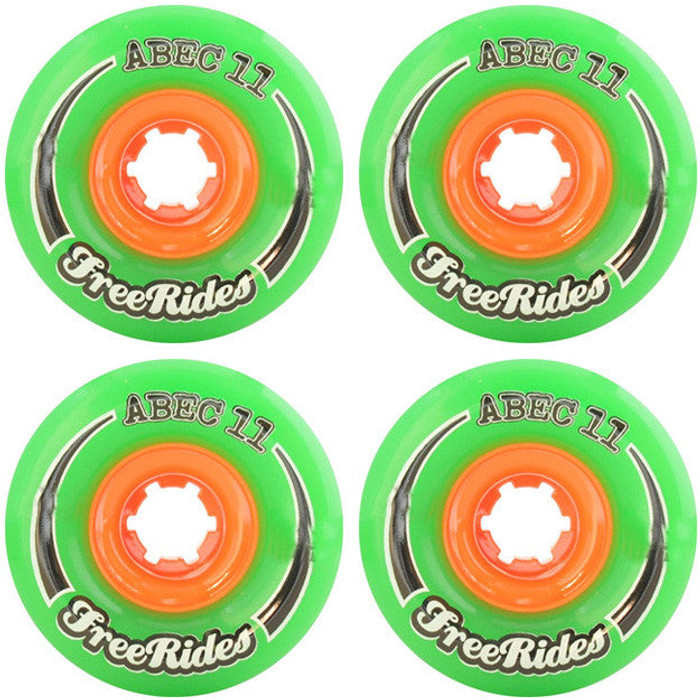 Abec 11 CLASSIC Free Ride - Green - 72mm 81a - Skateboard Wheels (Set of 4)