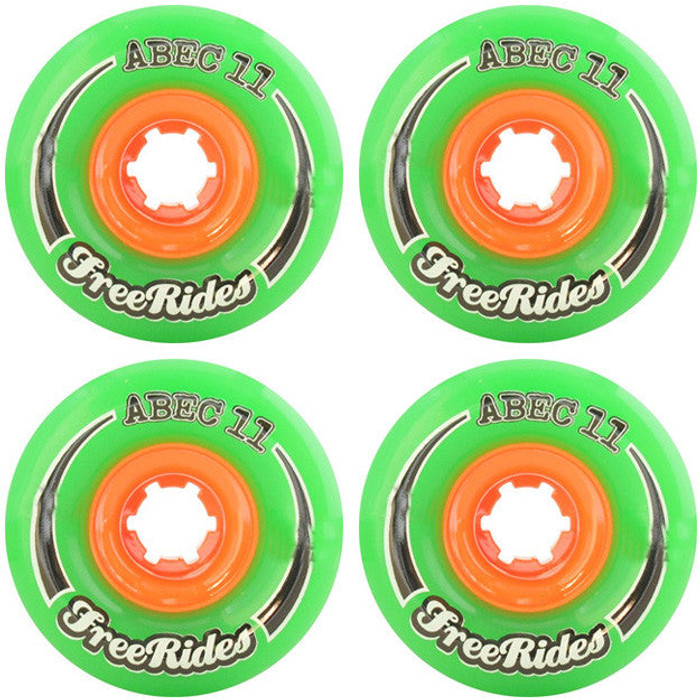 Abec 11 CLASSIC Free Ride - Green - 72mm 81a - Skateboard Wheels (Set of 4)