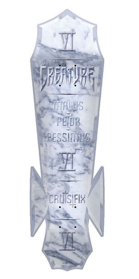 Creature Cruisi-Stone Skateboard Deck - White/Grey - 8.0in x 29.9in