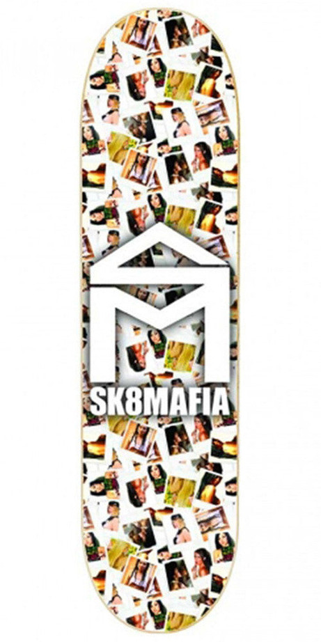 Sk8Mafia SM House Logo Girls Skateboard Deck - White - 8.0 x 32.0