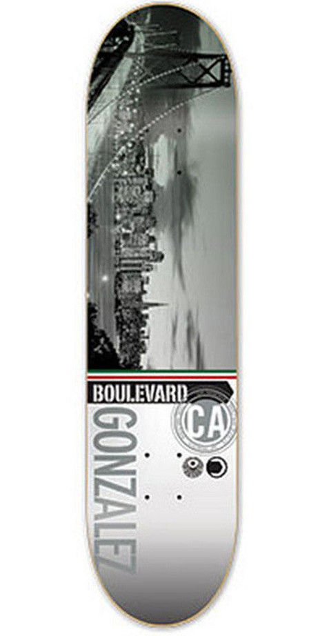 BLVD Gonzalez Cityscape Skateboard Deck - Grey/Multi - 8.0