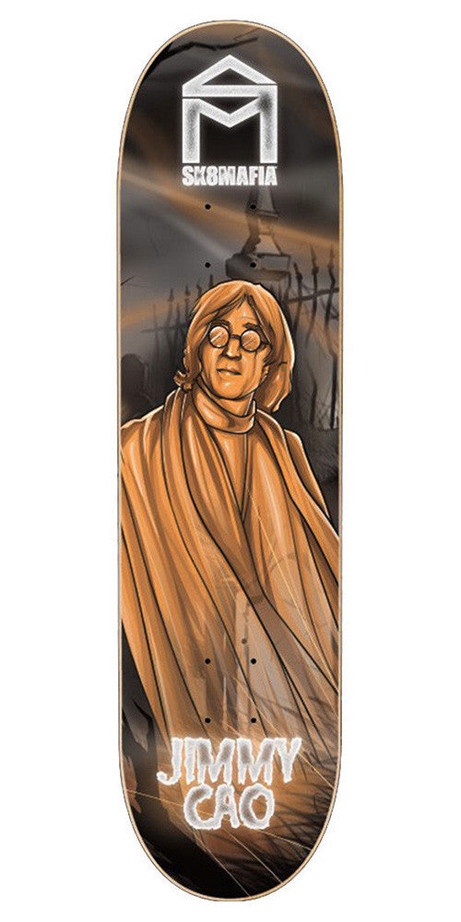 Sk8Mafia Jimmy Cao Legends Skateboard Deck - Black/Orange - 8.0 x 32.0