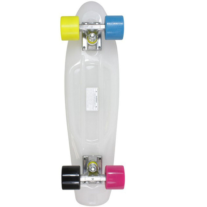 Stereo Vinyl Cruiser - Clear - 6in x 22.5in - Complete Skateboard