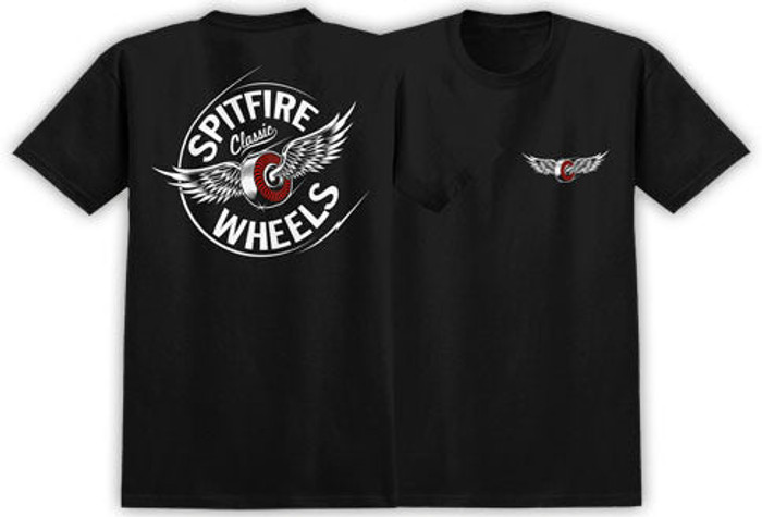 Spitfire Fly Classic S/S Men's T-Shirt - Black/White/Red