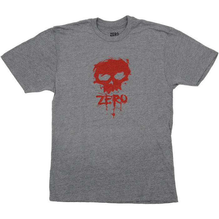Zero Blood Skull Premium S/S Mens T-Shirt - Heather Grey