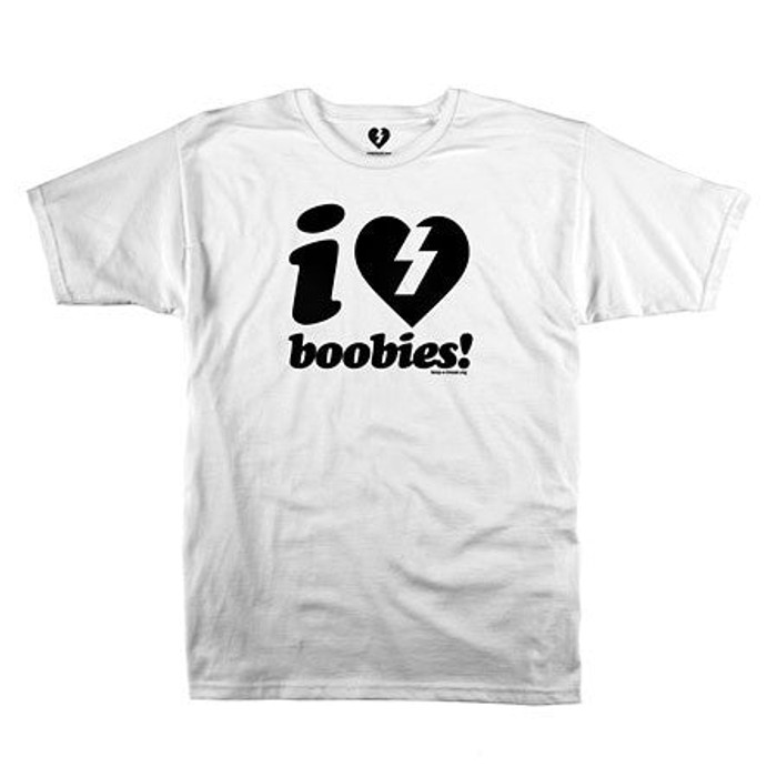 Mystery I Heart Boobies S/S T-Shirt - White