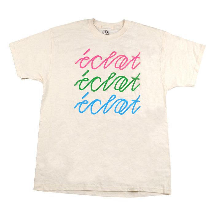 Eclat Color Cursive - Cream/Pink/Green/Blue - Men's T-Shirt