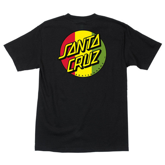 Santa Cruz Rasta Dot Regular S/S Mens T-Shirt - Black