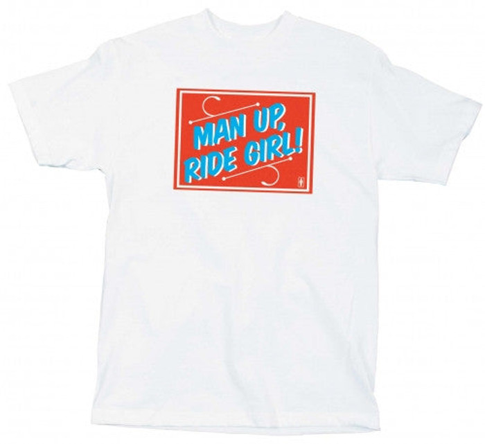 Girl Man Up Men's T-Shirt - White/Red