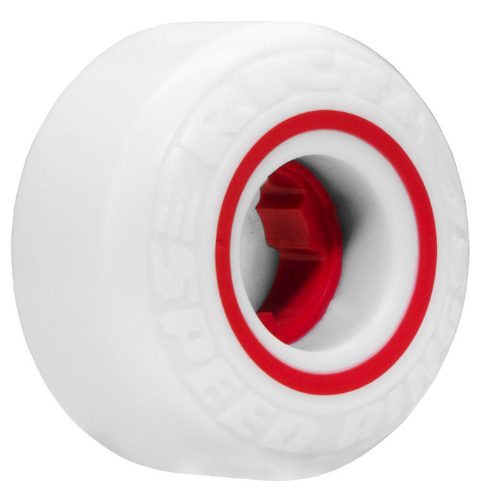 Ricta Speedrings Skateboard Wheels 51mm 81b - White/Red (Set of 4)